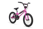 Shredder 18 ST girls' bike in pink with black tires and a low top tube, shown angled on a white background.